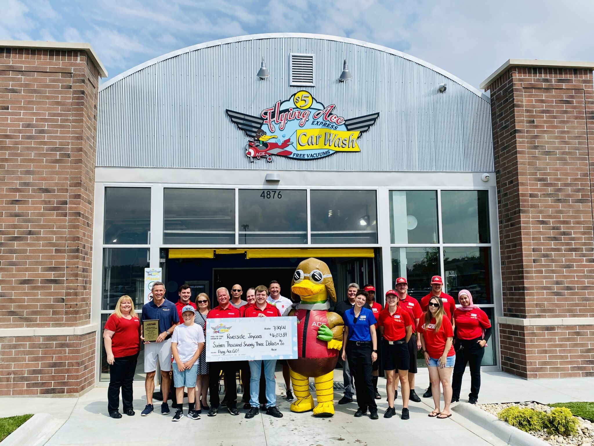 Flying Ace Express Car Wash Celebrates Riverside Grand